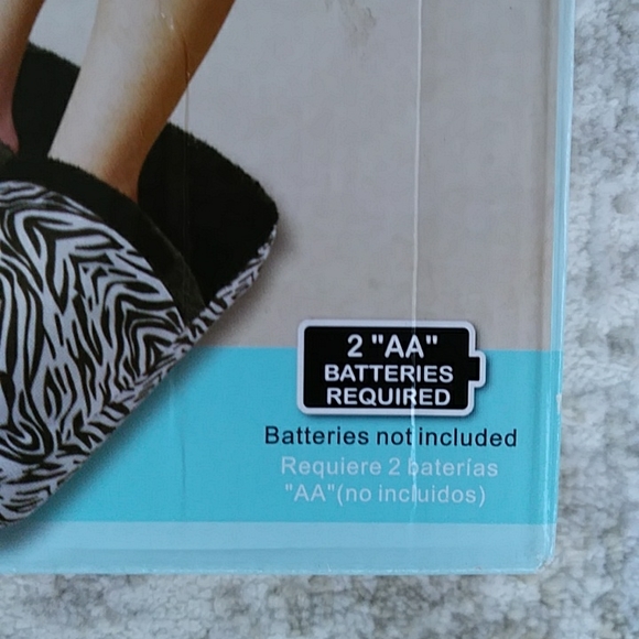 NWOT Health Touch Vibrationg Foot Massager with Comfort Fabric Black White - Picture 5 of 16